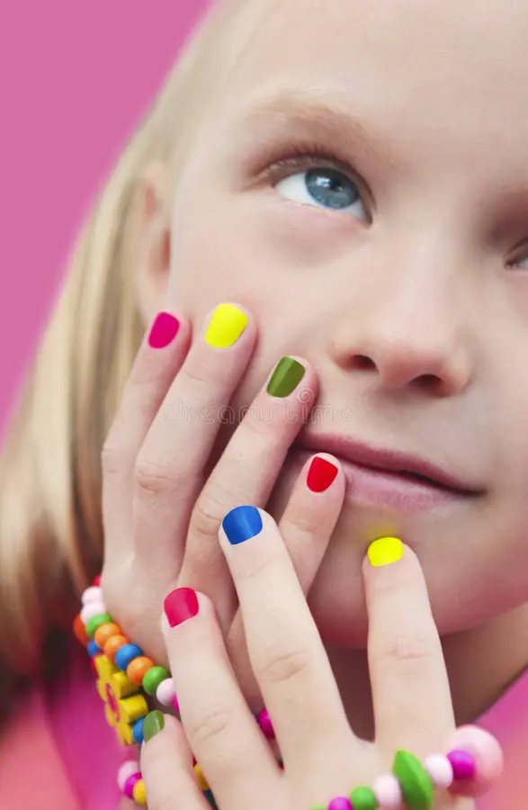 children-s-multicolored-manicure-ornaments-hand-58885181